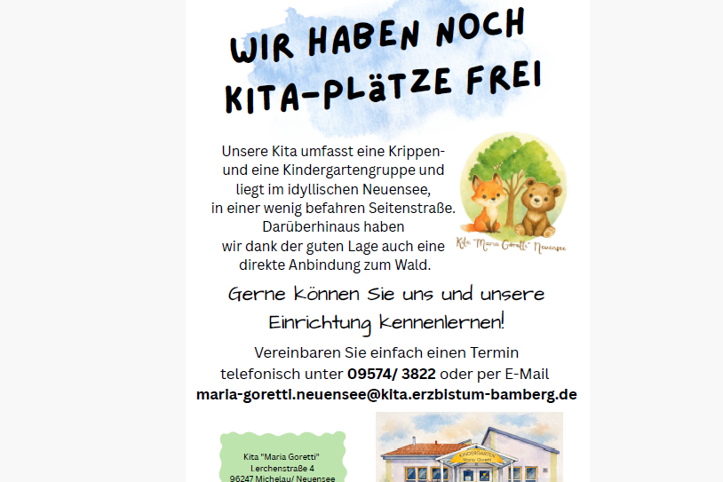Wir haben noch Kita-Plätze frei!